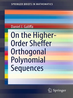 cover image of On the Higher-Order Sheffer Orthogonal Polynomial Sequences